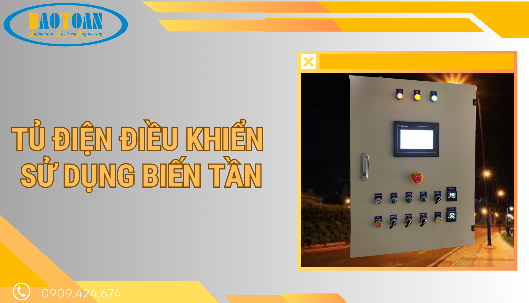 Tủ điện điều khiển lò hơi sử dụng biến tần tại BaoToanTech